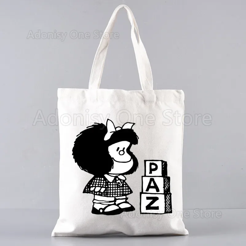 Mafalda Женская Фотосумка, пляжная сумка, сумки для покупок, сумки большой емкости, холщовые сумки через плечо