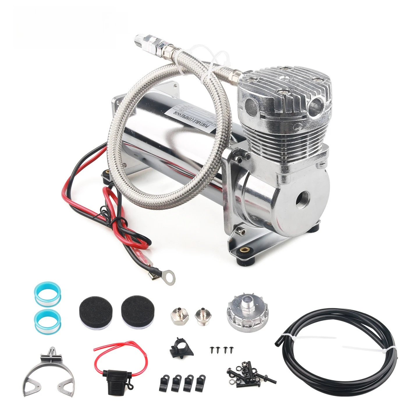 Automobile modification pneumatic shock suspension air pump 12V air compressor vehicle tire air pump 1/4NPT