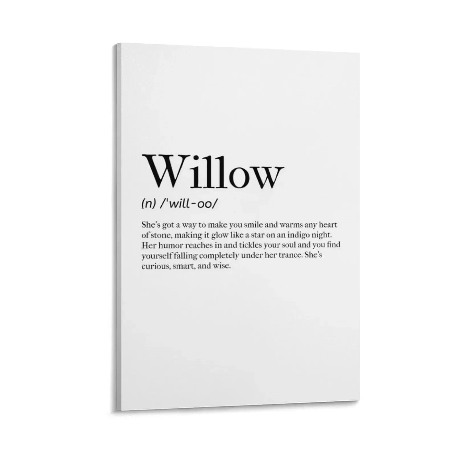 

Willow Definition Canvas Painting room decoration accessories for home decor Wall decoration frame room decorations aesthetic
