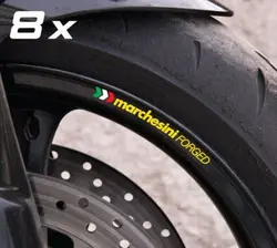 8X Marchesini decalcomanie per ruote da moto da dimenticare Set di adesivi per cerchioni laminati per Ducati 848 1098 1198