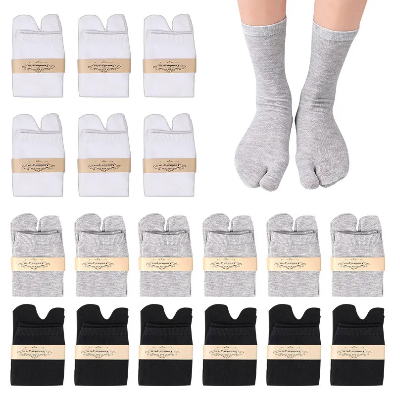 4pieces=2pairs Feet Care Two-Toe Full Socks Pedicure Sweat-Absorbent Breathable Valgus Corrector Orthopedic Shoes Separator