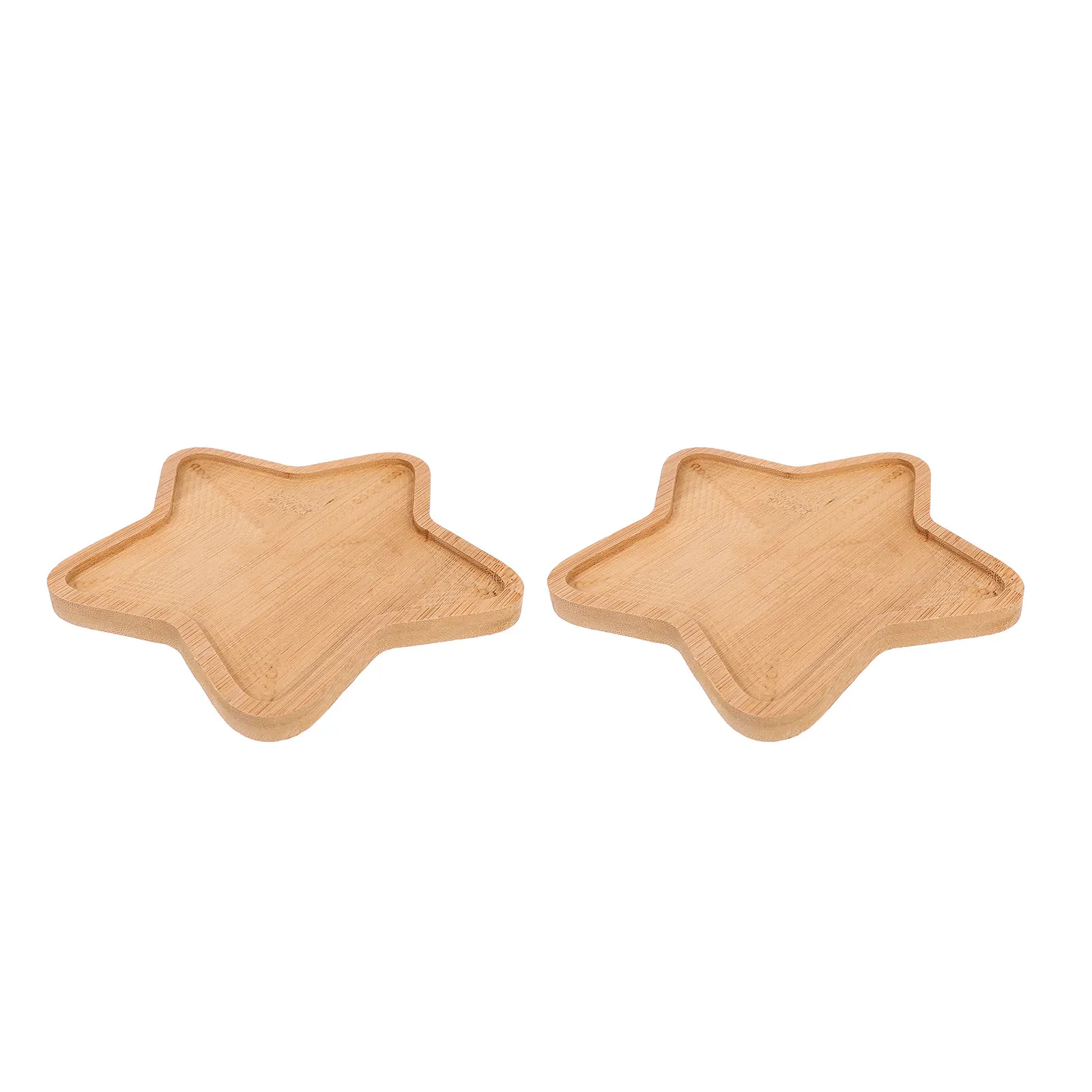 

2pcs Handmade Bamboo Tray DIY Plate Craft Kits Adults Home Decor Solid Wood Creative Portable Practical
