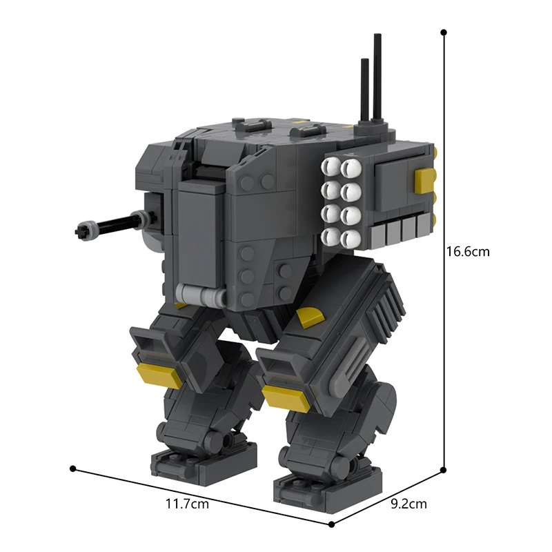 523PCS MOC Game Series Helldiversed-2 Building Block Assembly Robot Model Exo-45 Patriot Exo-suit Brick Toy Holiday Gift