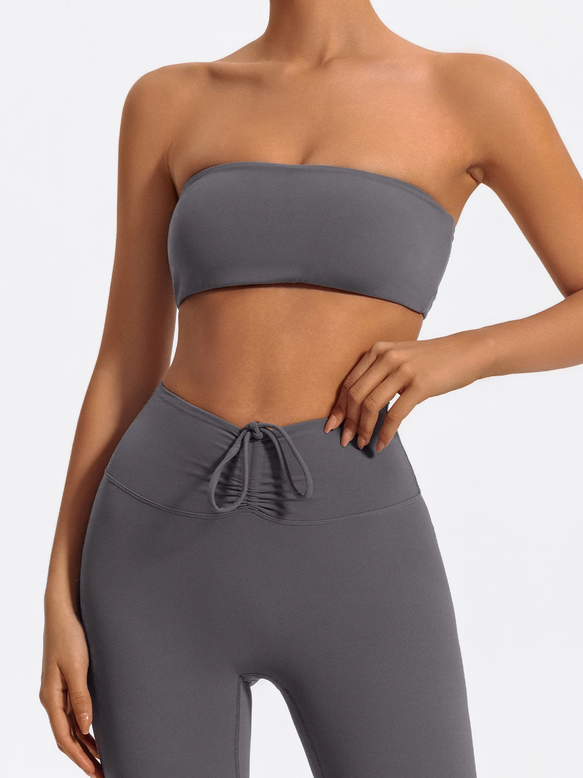 Hearuisavy Sommer Casual Sport-BH Gym Push-Up Unterwäsche Fitness Workout Trägerloses Bustier Bandeau Damen Yoga Kleidung Tube Top – Detail 24