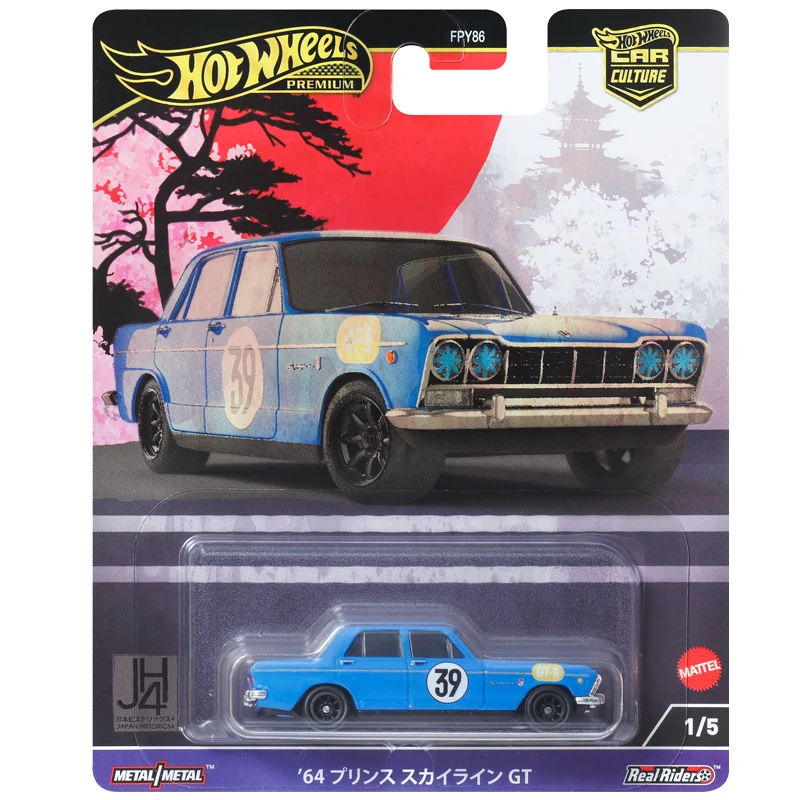 2024 Hot Wheels Premium Car Culture Japan Historics 4 Mazda RX-3 Nissan Fairlady Skyline Toyota Corolla 1/64 Car Model Toy FPY86