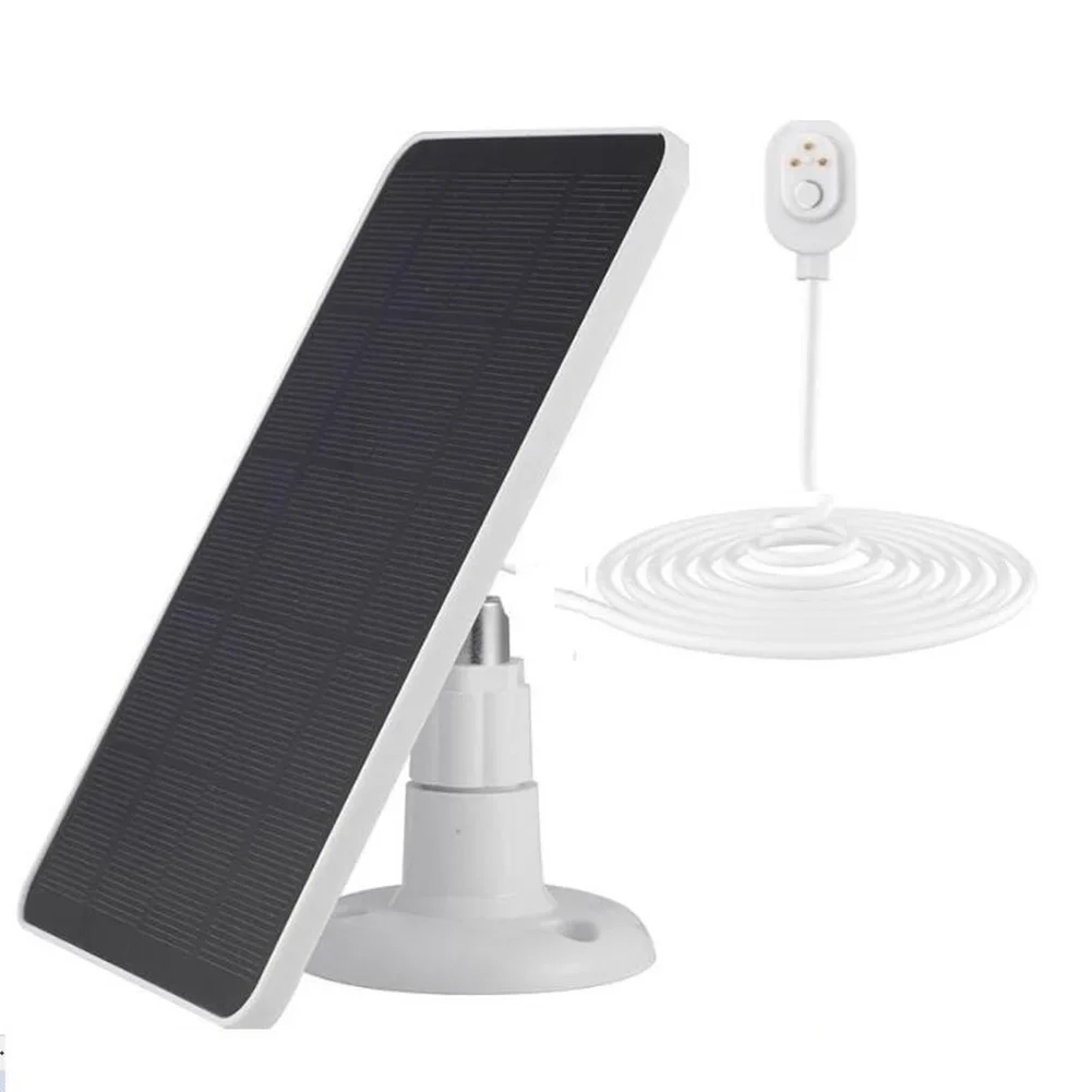 5V 4W Solar Panel with 3 Meter Cable for Security Camera Battery Charging Fits Pro 4 Ultra 2 Pro 3 and Floodlight Models