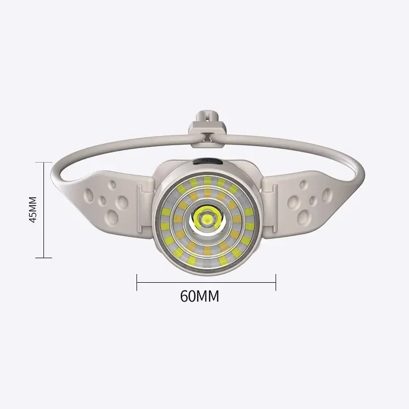 Lampu Depan LED Isi Ulang Lampu Senter Kepala Kuat untuk Memancing, Berkemah, Mendaki, Lampu LED Mini