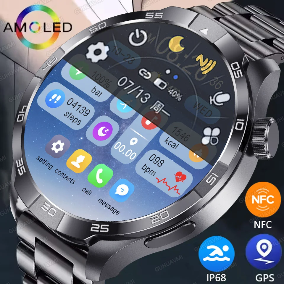 

2025 Новые часы серии 5 Pro Смарт-часы 1,85-дюймовый AMOLED-экран NFC GPS-трекер Bluetooth-вызов Мониторинг здоровья Часы Мужчины Женщины