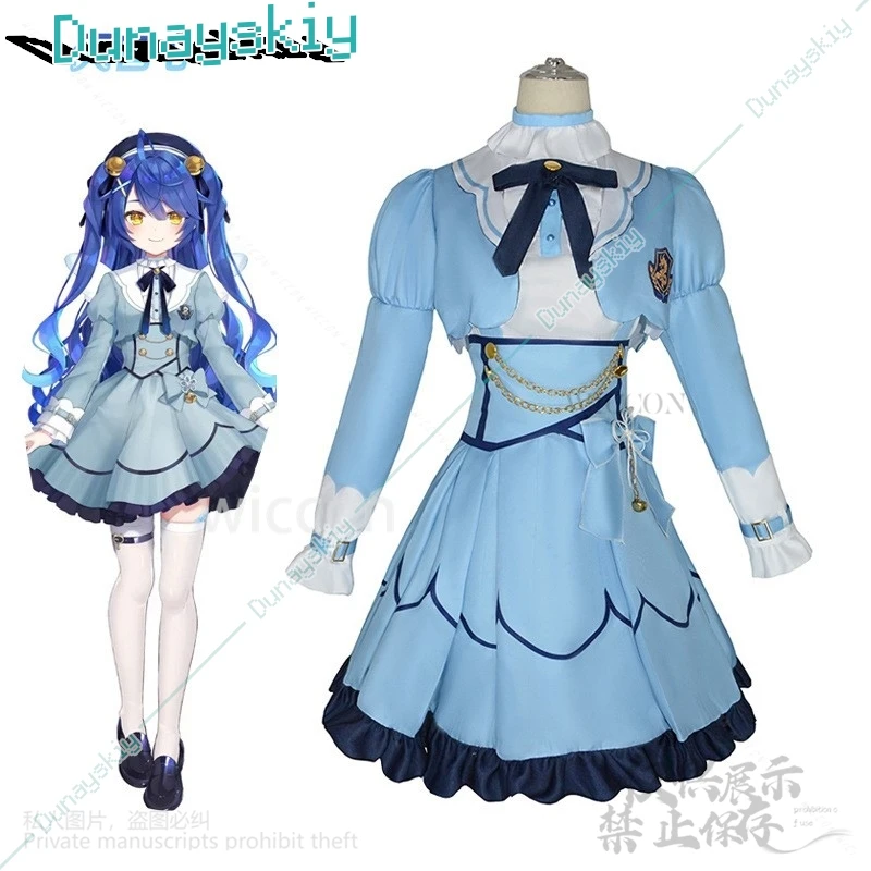 Anime YouTuber VTuber NIJISANJI Vliver Cosplay Amamiya Kokoro disfraz vestido Lolita peluca Sexy encantador traje para niñas personalizado