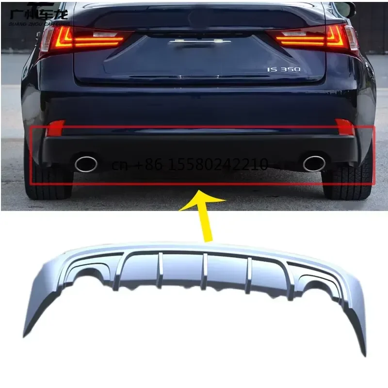 2026 hot For IS250 IS350 IS200T 2014-2016 Rear Lip Diffuser Spoiler ABS Plastic Gloss Black Carbon Look Car Parts