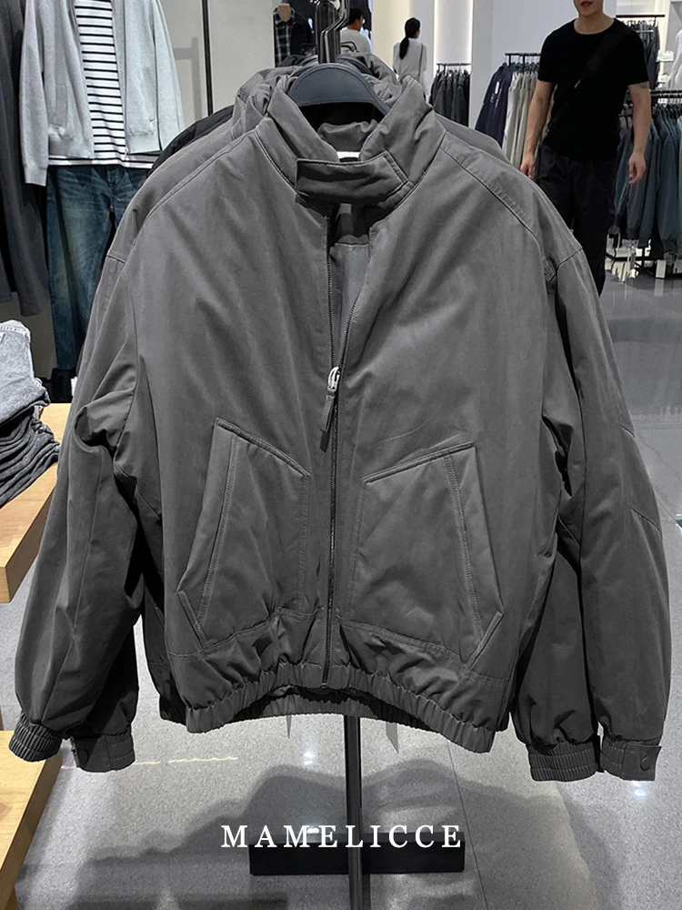 

MAMELICCE Original design Big bust Loose jacket with a stand-up collar Cotton clothes and thick coats Men's clothing jackets