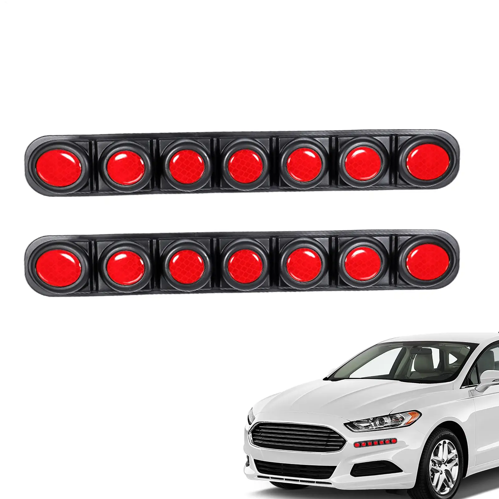 

Reflective Car Stickers 2 Pieces Foldable Exterior Accessories Warning Reflective Stickers for Car SUV Truck Motorcycle Front