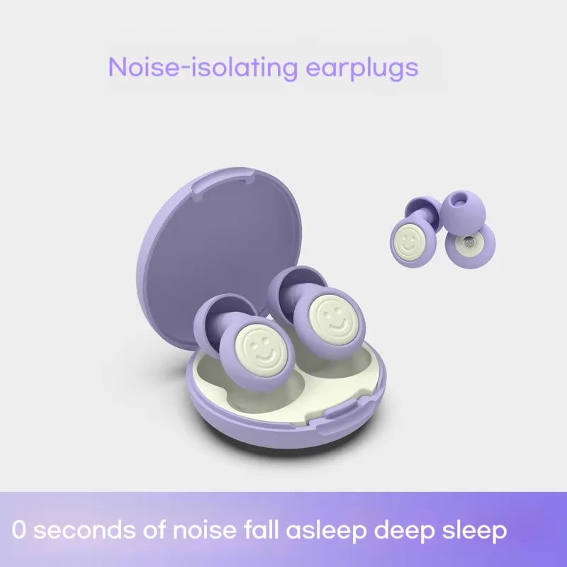 ปลั๊กอุดหู Sleep Sound ฉนวนกันความร้อนลดเสียงรบกวนกรองปลั๊กอุดหูป้องกันเสียงรบกวนป้องกันหูฟองน้ํานุ่ม Sleeping Quiet Earplug