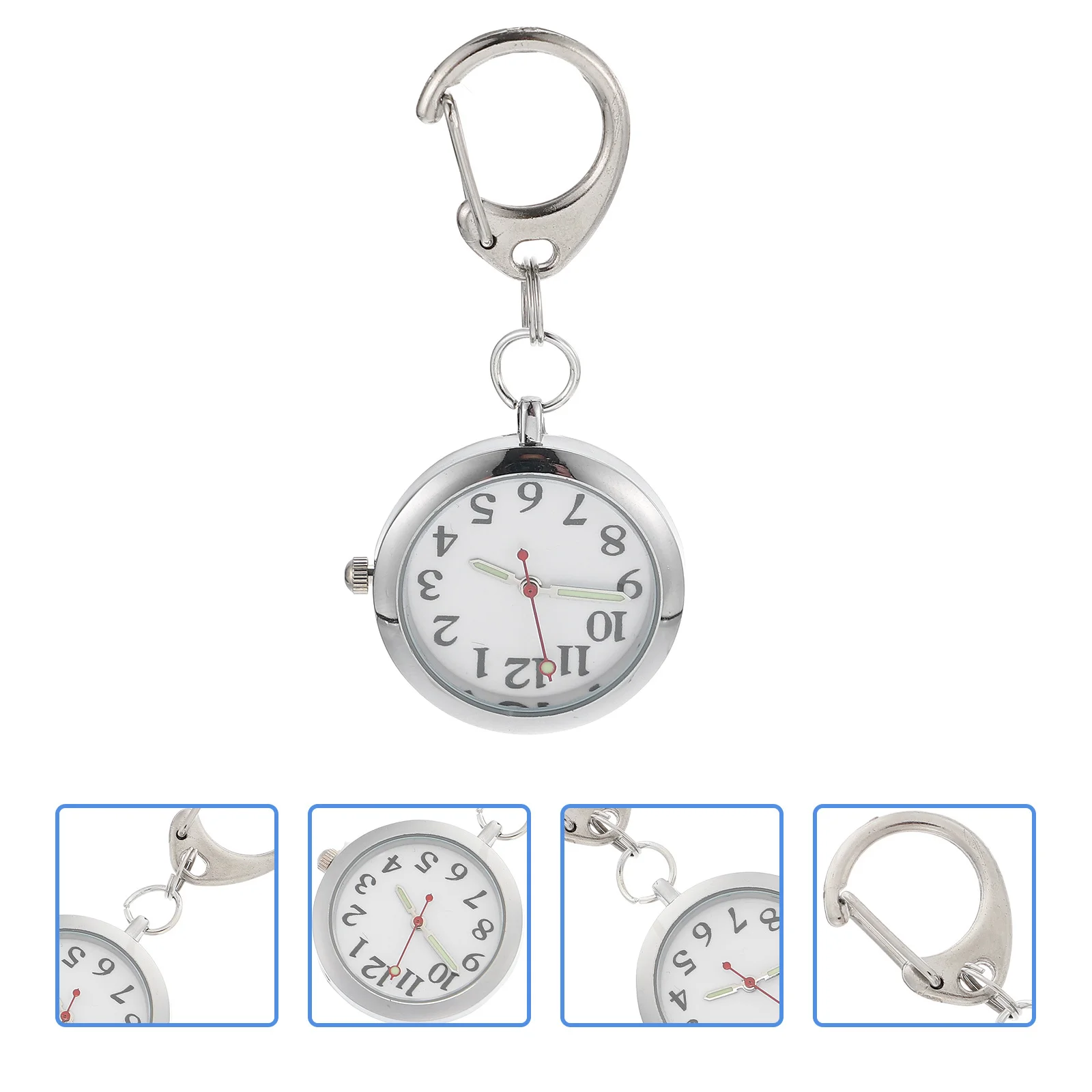 

Night Glowing Nurse Clip Stainless Steel Buckle Pocket For Hospital Work Light Weight Doctor Gift Luminous Pocket Nurse Hanging