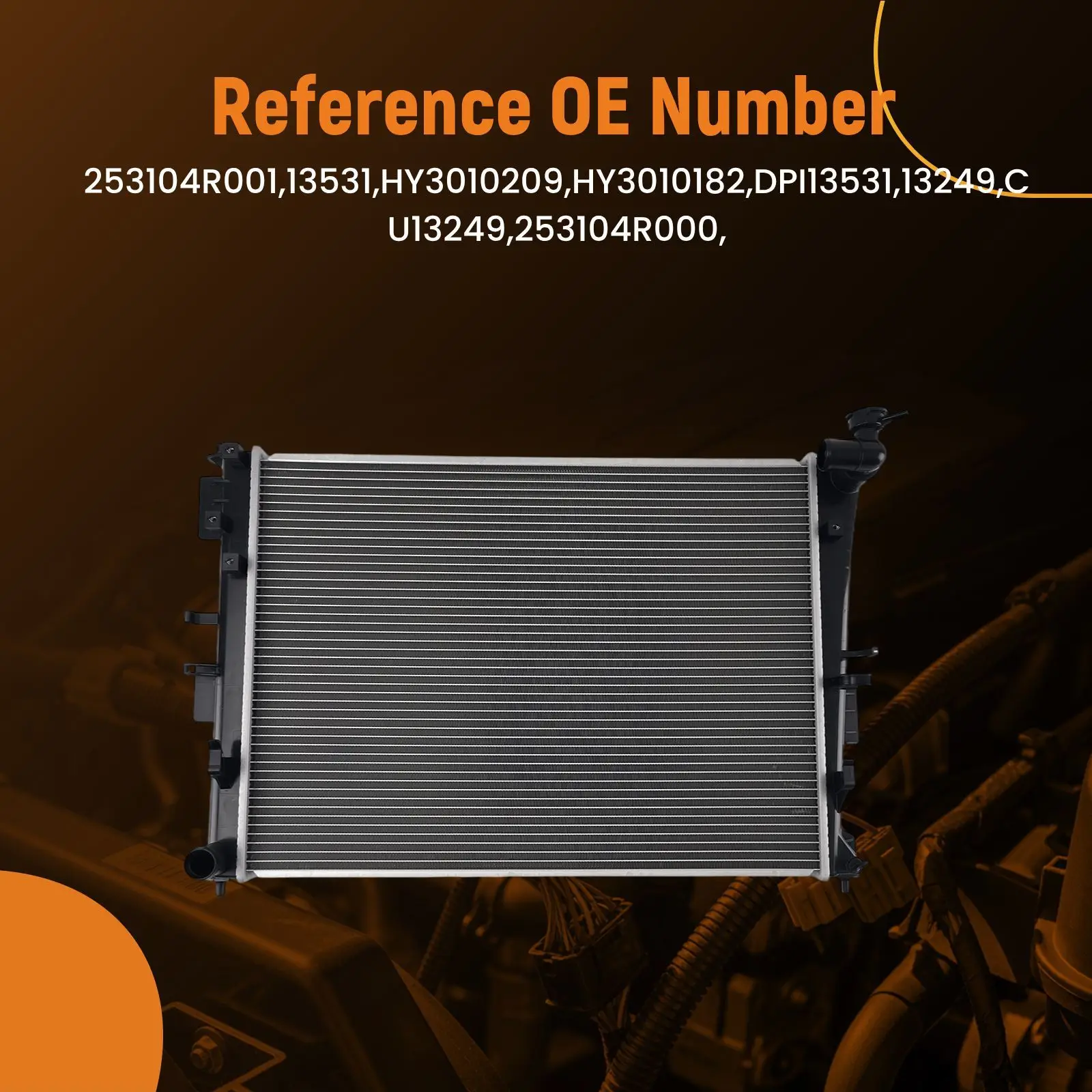 

Cooling Radiator for Hyundai Sonata Hybrid 2.4L 11-15 253104R001