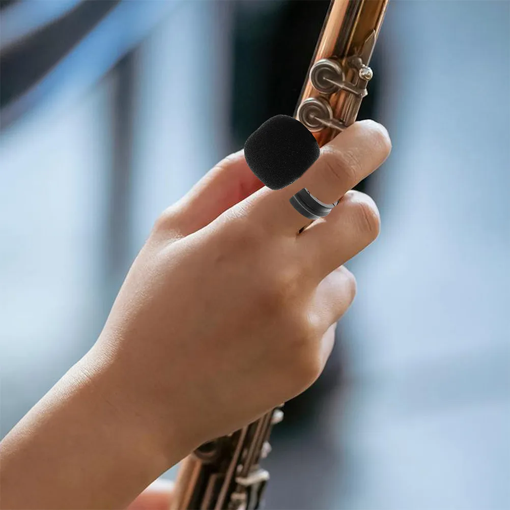 Black Wired Instrument Microphone Portable Mini Mic High Fidelity Sound for Saxophone Trumpet Flute Ocarina Amplifier