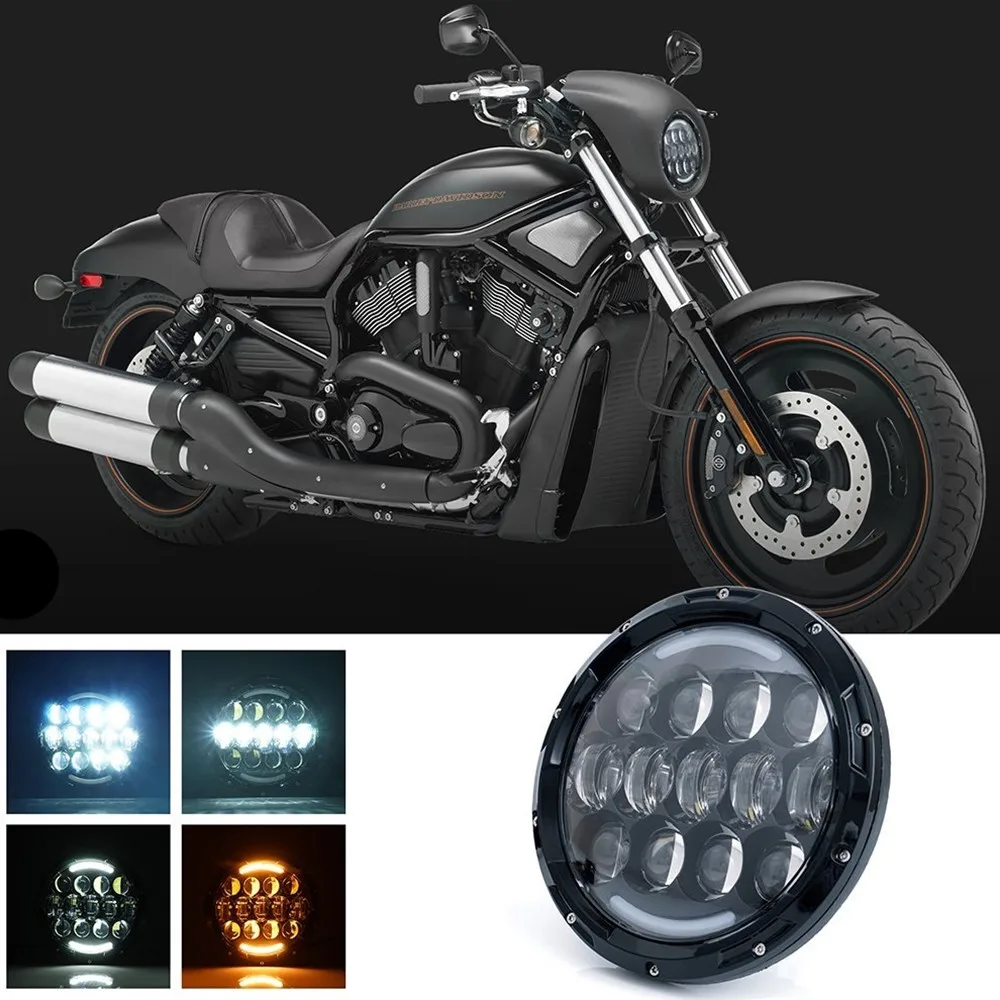 

1pc 105W 7 Inch Led Headlight For Motorcycle Road King Yamaha With White DRL Signal Lights For Jeep Wrangler 4X4 Accessories