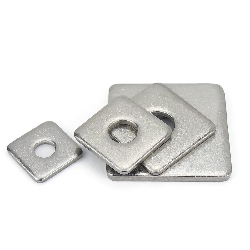 Square Plate Washers M3 M4 M5 M6 M8 M10 M12 M14 M16 M18 M20 304 Stainless Steel Flat Pad Spacer Gasket Square Washers