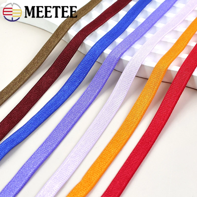 

10/20/30M 8mm Nylon Elastic Band Soft Stretch Tape Bra Shoulder Strap Rubber Bands Bikini Spring Ribbon DIY Sewing Accessories