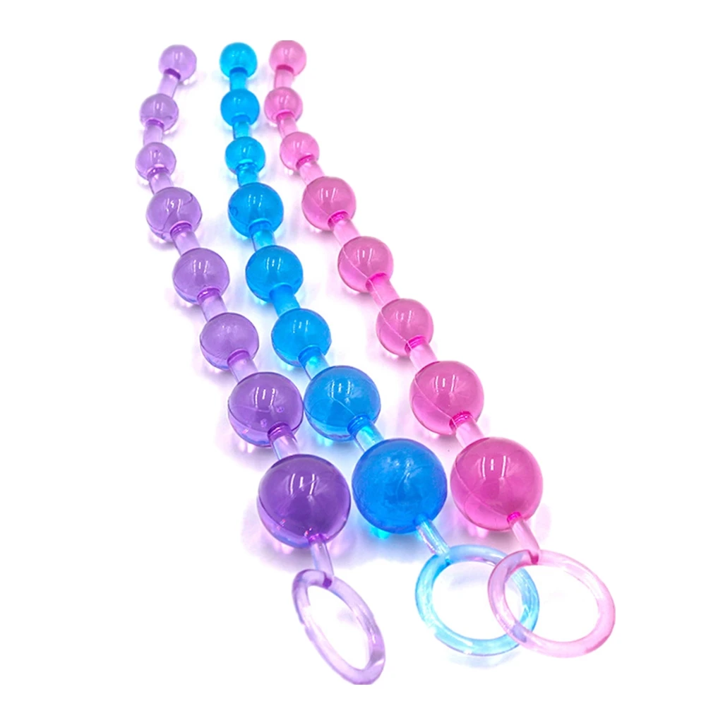 2026 HOT! Jelly Anal Beads Prostate Orgasm Vagina Plug Play Pull Ring Ball Anus Stimulator Butt Sex Product for Men and Women