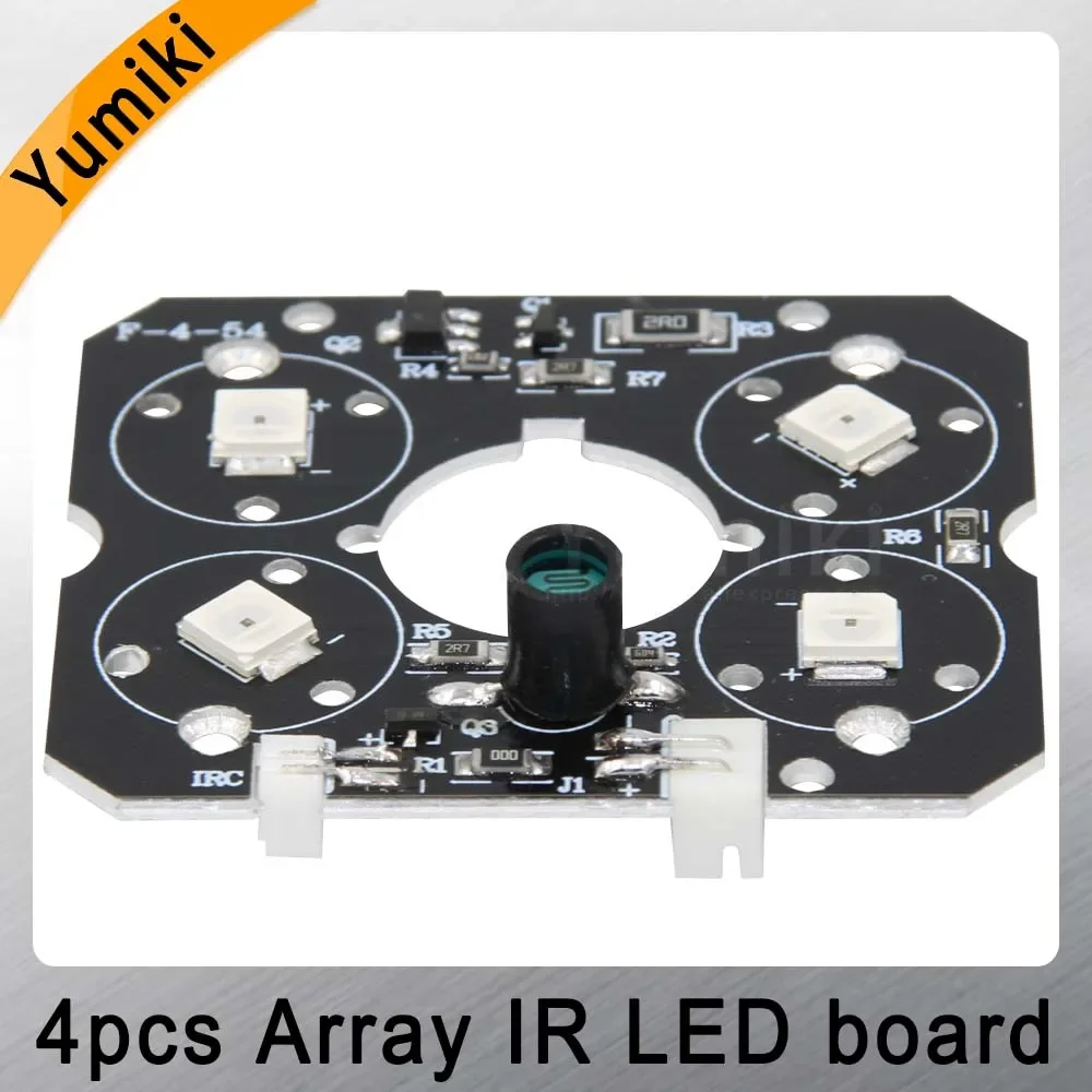 Yumiki 4*array IR led Spot Light Infrared 4x IR LED board for CCTV cameras night vision (52mm diameter)