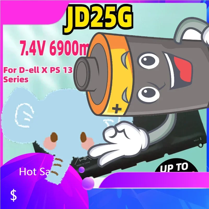 

JD25G 90V7W 5K9CP 05K9CP JHXPY RWTIR 0N7T6 Battery Lithium Ion Batteries for D-ell X PS 13 X-PS13 9350 13D X PS13D 9343 Series