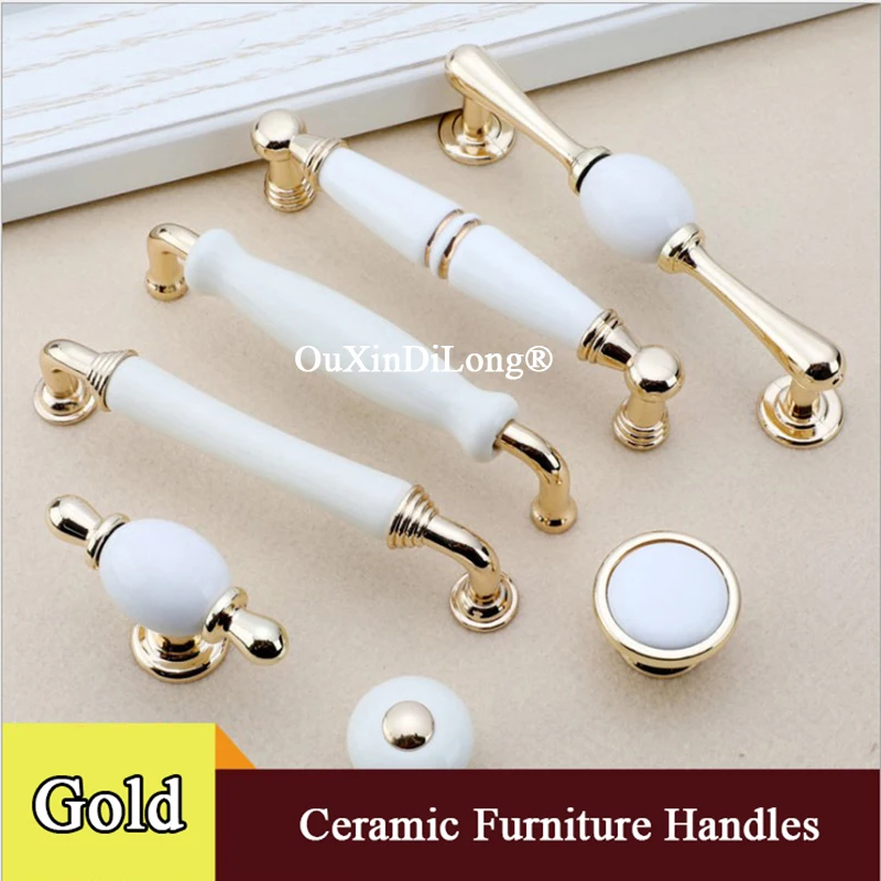 

Durable 4PCS Zinc Alloy+Ceramic Furniture Handle Drawer Pulls Cupboard Wardrobe Kitchen Dresser Shoe TV Wine Cabinet Pulls Knobs