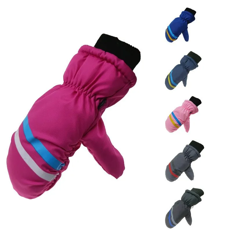 

Children's Gloves Thickened Geometric Printing Warm Winter Windproof Waterproof Riding Outdoor Play Gloves