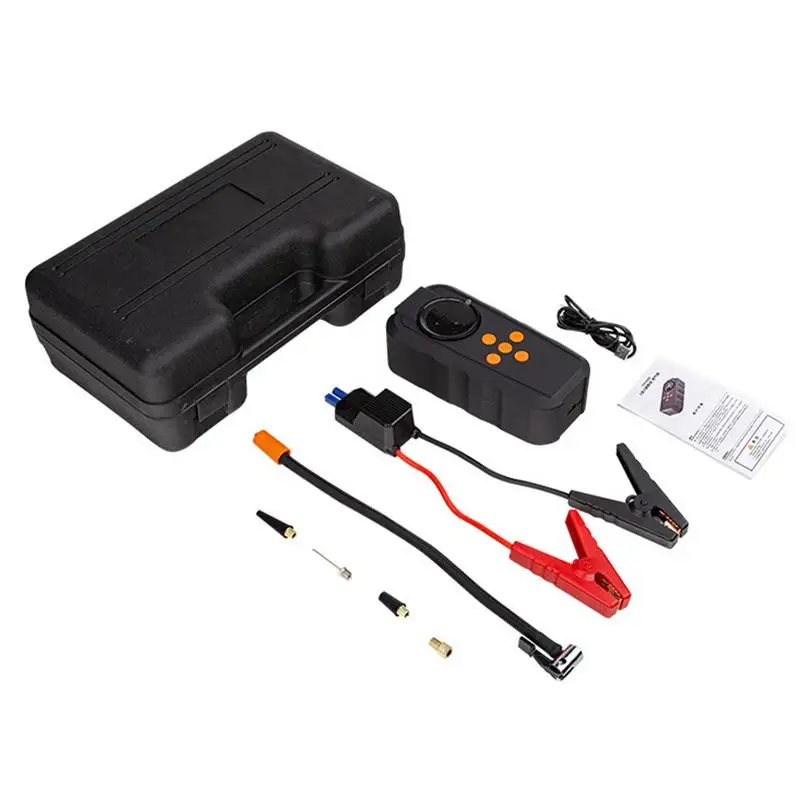 

Jump Starter 12V LED Full Screen Display Jump Starter Power Pack Quick Inflation Jump Start Battery Pack For Car Motorcycle