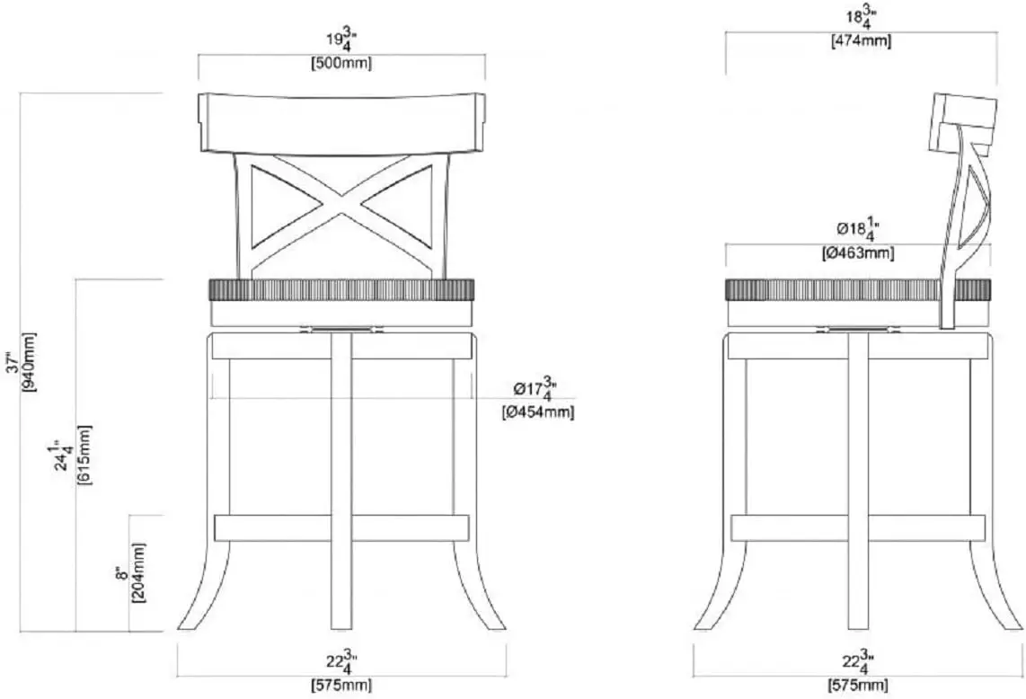 Myrtle-Counter Altura Stool, escova de trigo, 24"