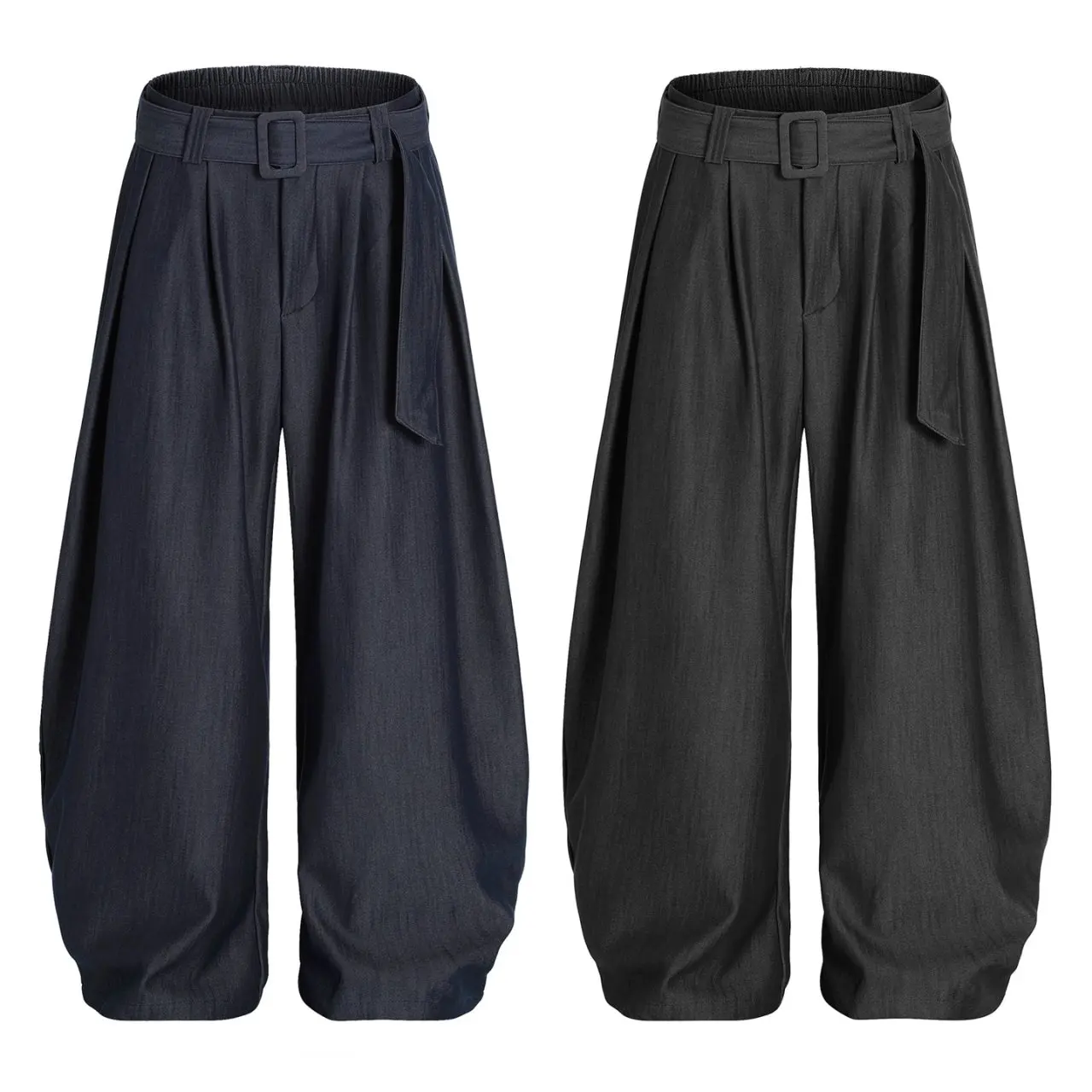 

Spring Summer Harem Scimitar Pants Men Women Streetwear Fashion Loose Casual Belt Wide Leg Baggy Pants Cityboy Trousers