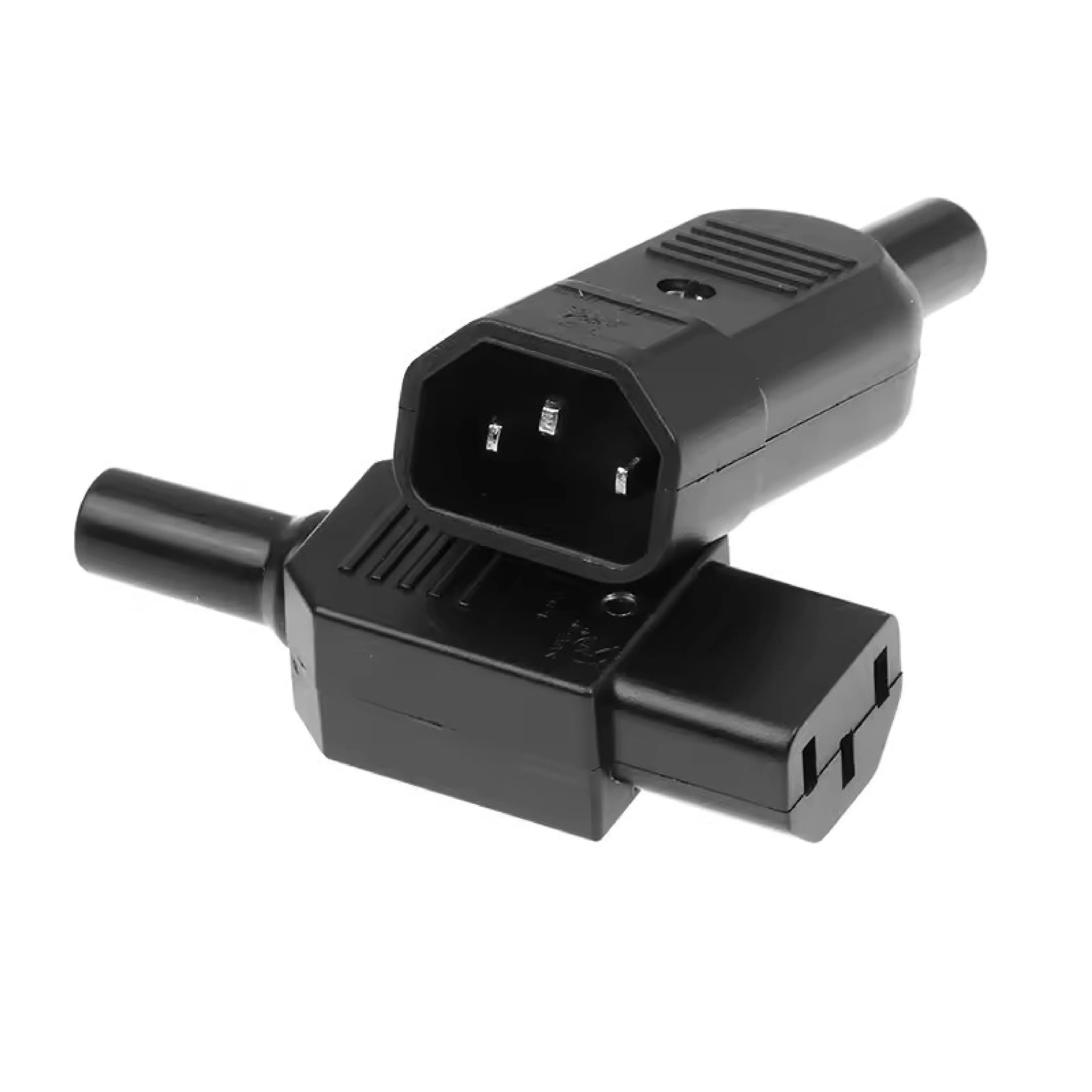 10A 250V IEC Rewirable Power Cable Plug Connector C13 C14 Female Male Plug 3 Pin AC Socket