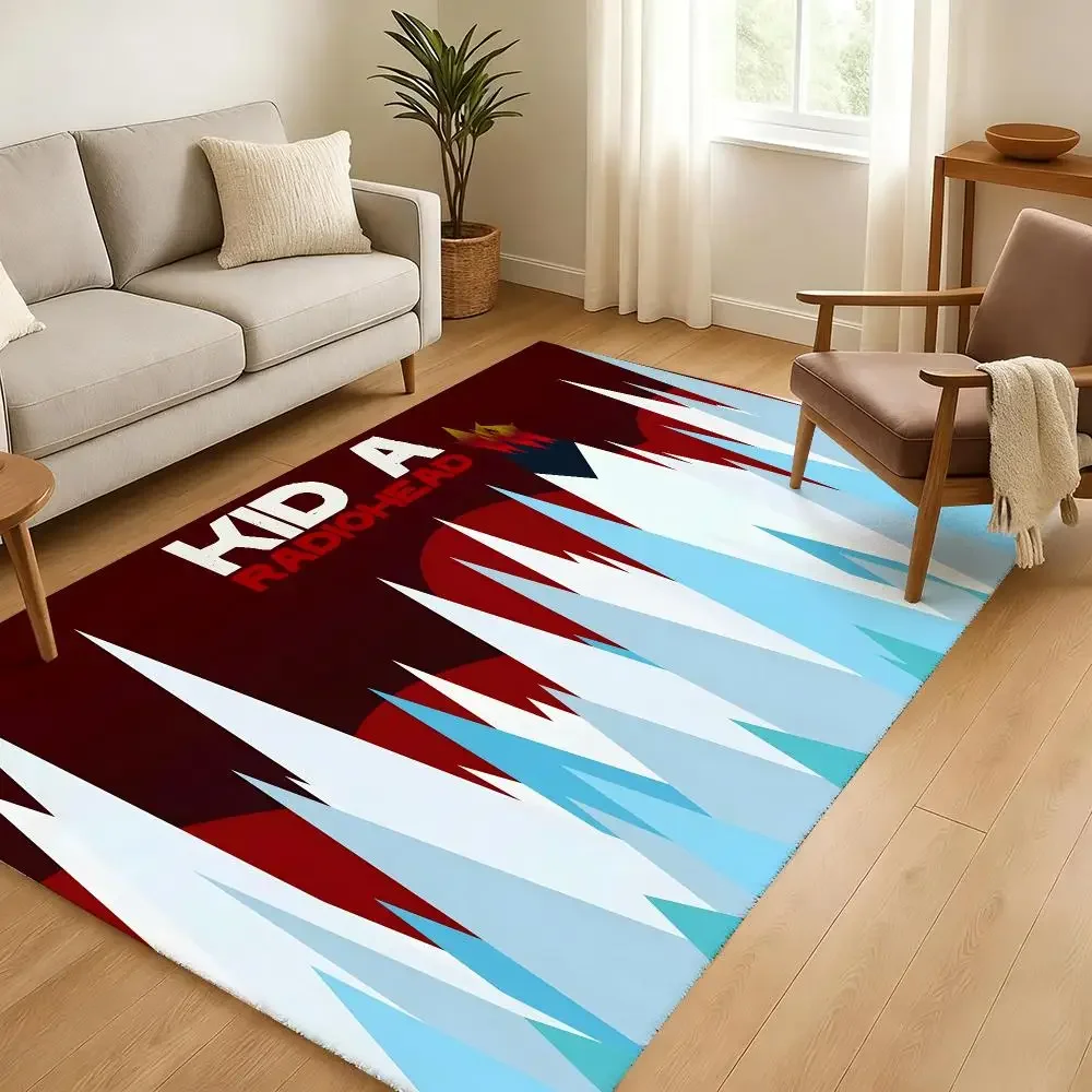 Rock R-Radiohead-S OK Computer Music Floor Mat Soft Thickened Non-Slip Bedroom Living Room Door Mat Home Decor Flannel Rugs