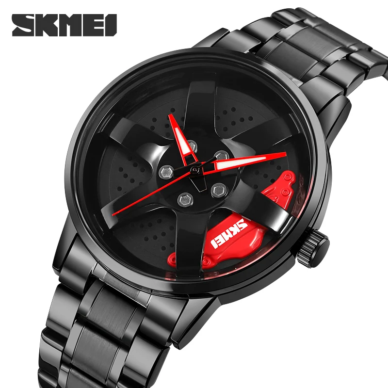 SKMEI Fashion Luxury Men\'s Watches Top Brand Quartz Watch Wheel Series Waterproof Wristwatch for Men Relogio Masculino 1824