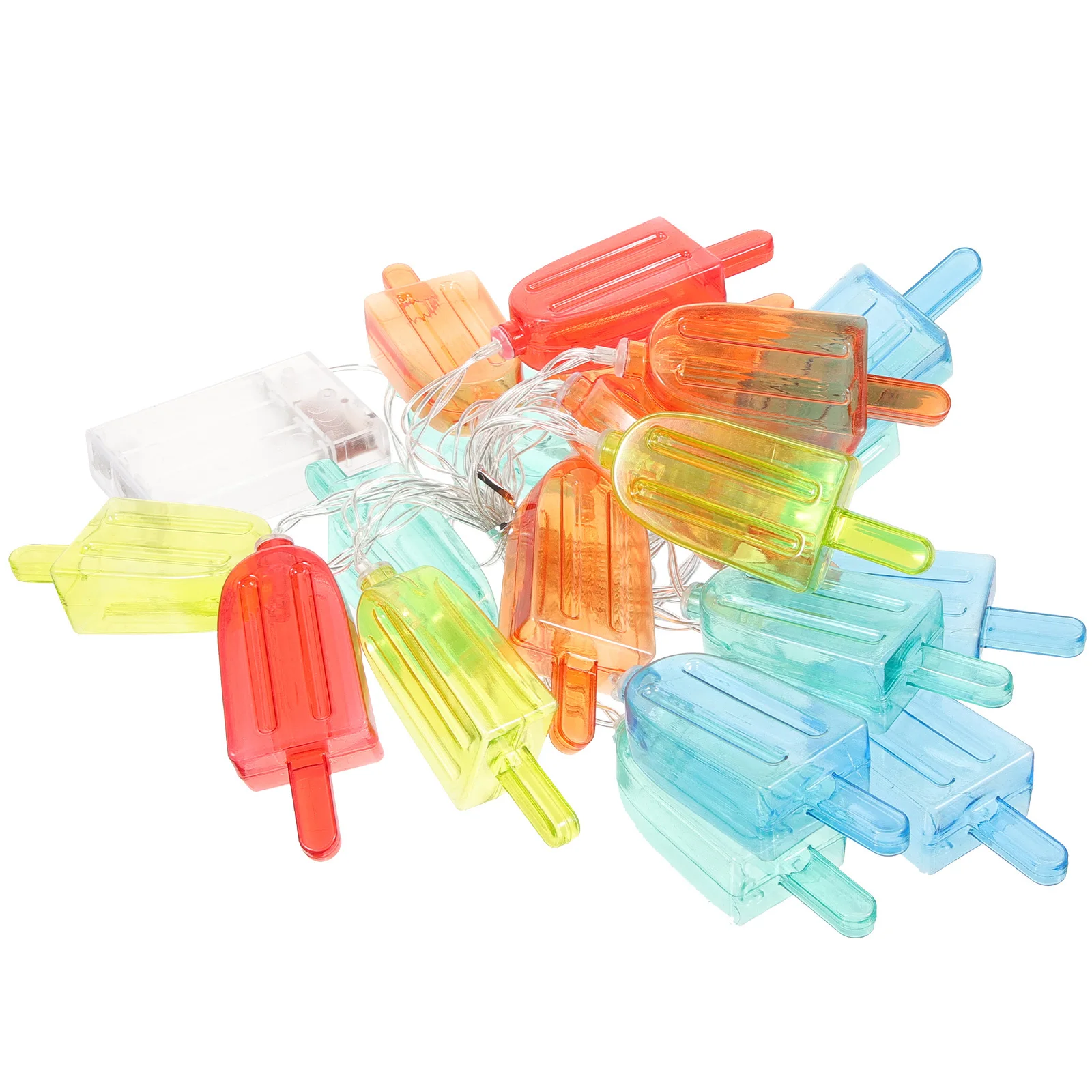 1 سلسلة الآيس كريم سلسلة ضوء قلادة ملونة LED البلاستيك مصباح لمهرجان مأدبة الديكور الآيس كريم المعلقات #6