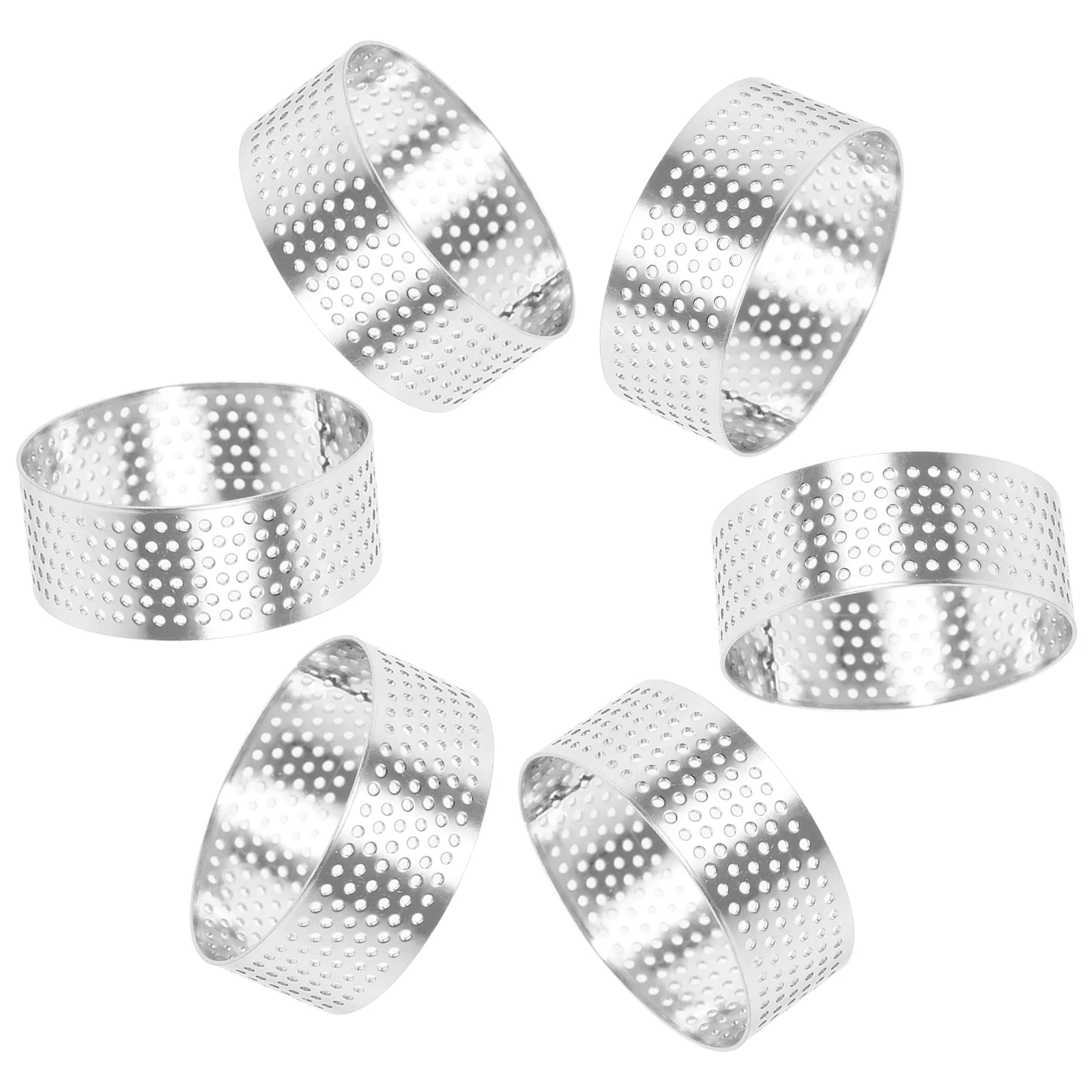 

Tower Ring with Hole Crumpet Rings Stainless Steel Metal Mousse Circle Baking Cooking Tart Kitchen Tool Cake