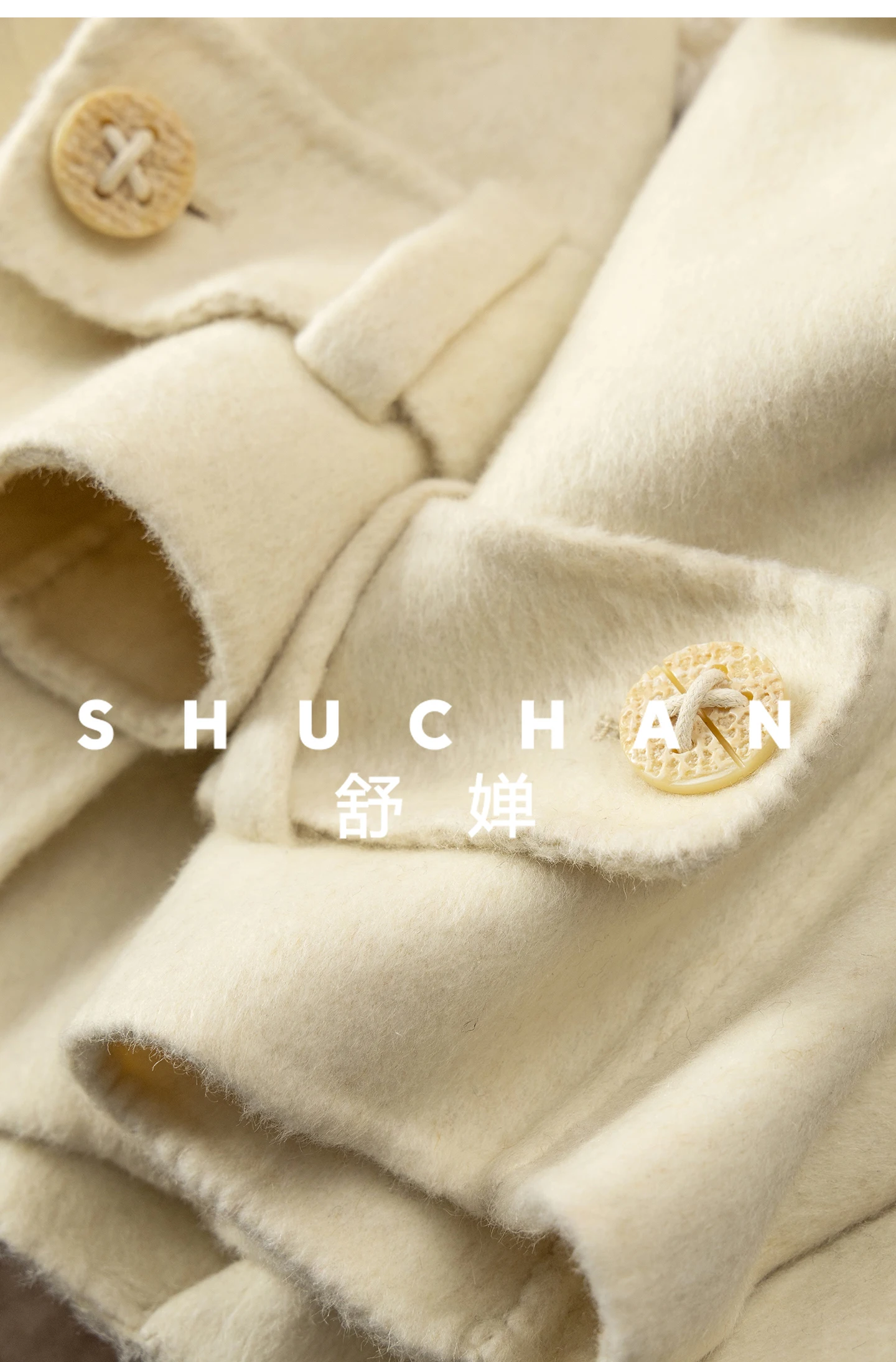 Ciepły płaszczyk z futrzanym kołnierzem z wełny alpaki, dwustronny, krótki, wełniany, damski 49F2 Camperas De Mujer Invierno 2025