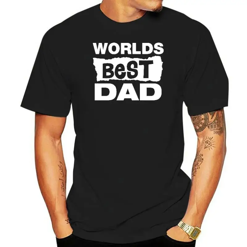 Worlds Best Dad Mens Fathers DayBirthday T-Shirt (12 Colours)