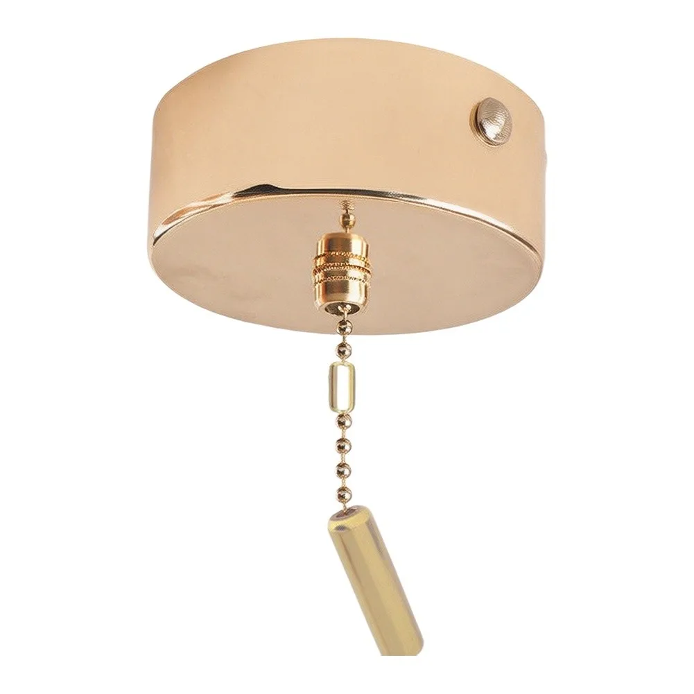 Ceiling Pull Cord Light Switch For Bathroom Shower, Polished Brass Chain Pull Switch Kit With 31
