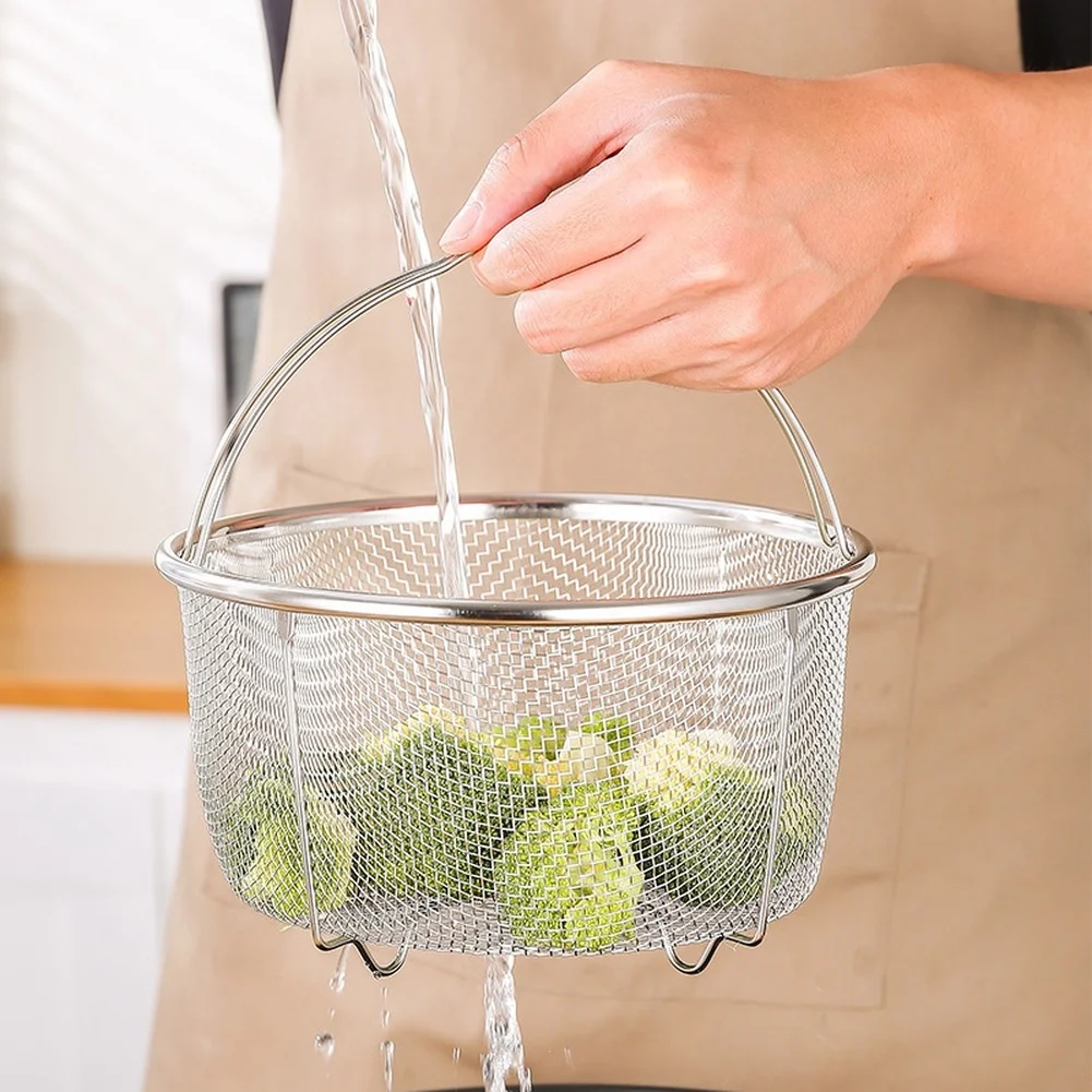 Steamer Insert for Rice Cooking and Vegetable Steaming That Fits Common 6 Quart and 8 Quart Pressure Cooker Models