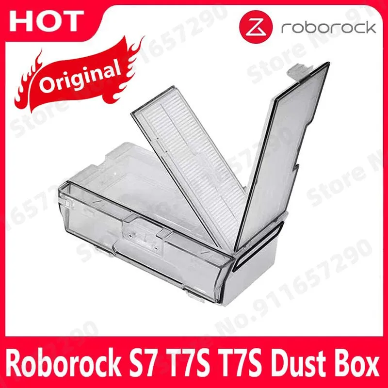 

Original Roborock S7 s7MAXV T7S T7S Plus New Dust Box Vacuum Cleaner Robotic Parts Robot Dustbin Box with Filter Accessroies