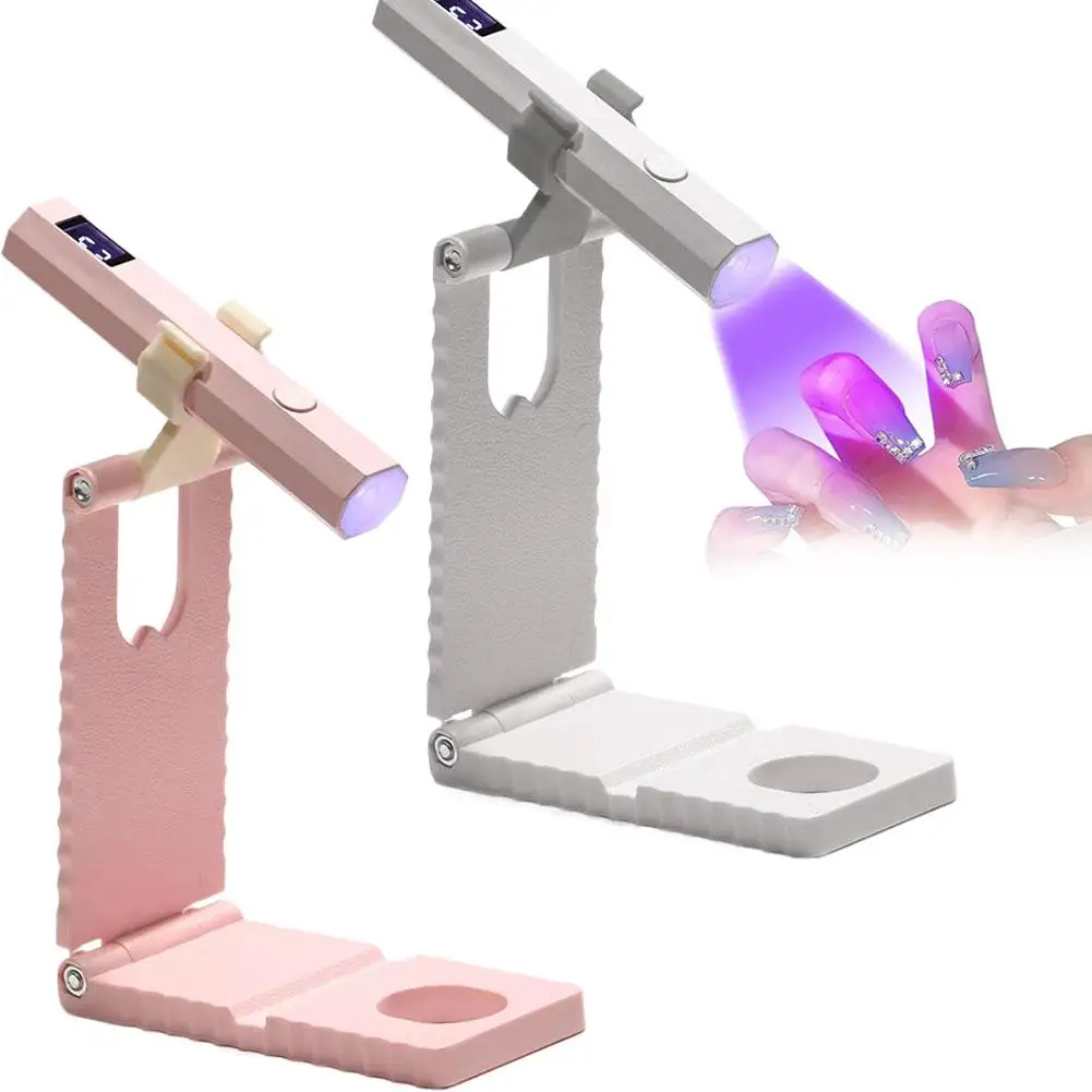 Draadloze nagellamp met standaard Handheld UV-licht met LCD-scherm voor gelnagels Oplaadbare USB-nageldroger voor snel uithardend D9Y0