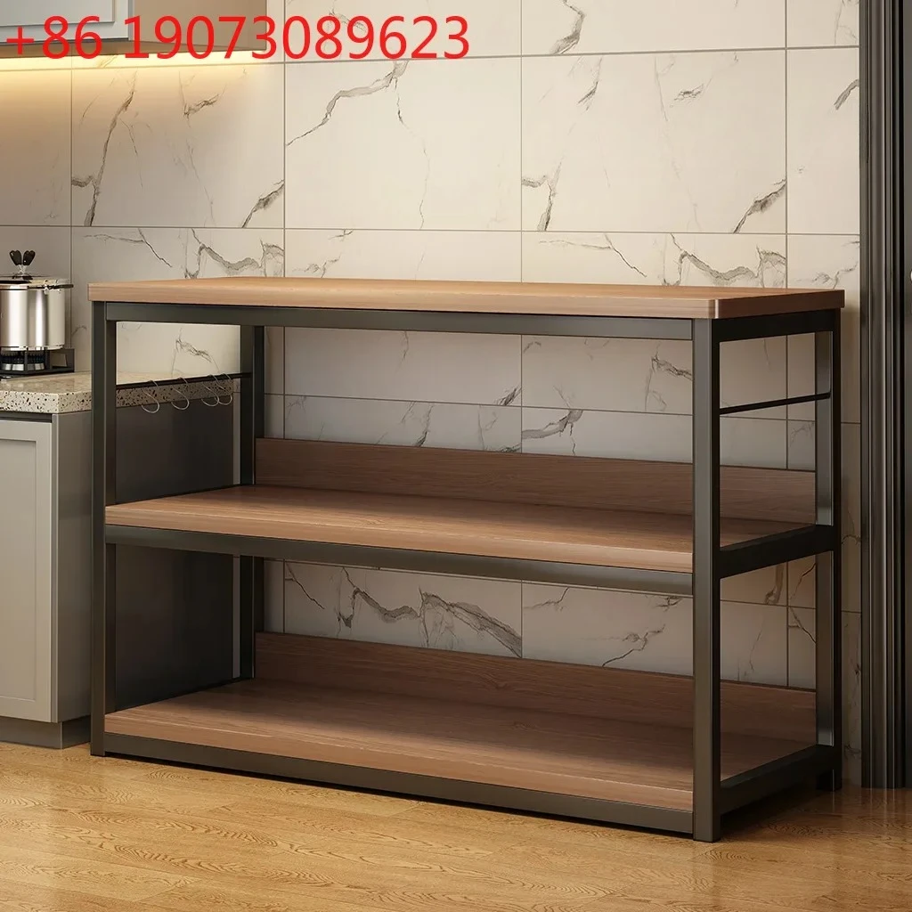 Kitchen rack Floor-to-ceiling multi-functional household multi-layer storage rack Designer high-end sense