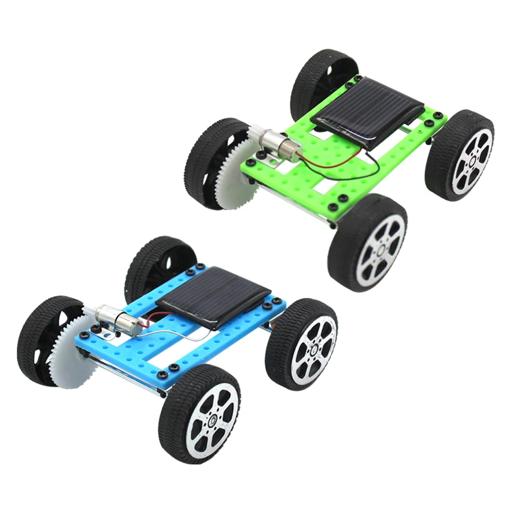 

2pcs Educational Solar Car Model Kit Diy Science Experiment Toy Educational Solar Powered Car Model Making Kit Solar Powered Car