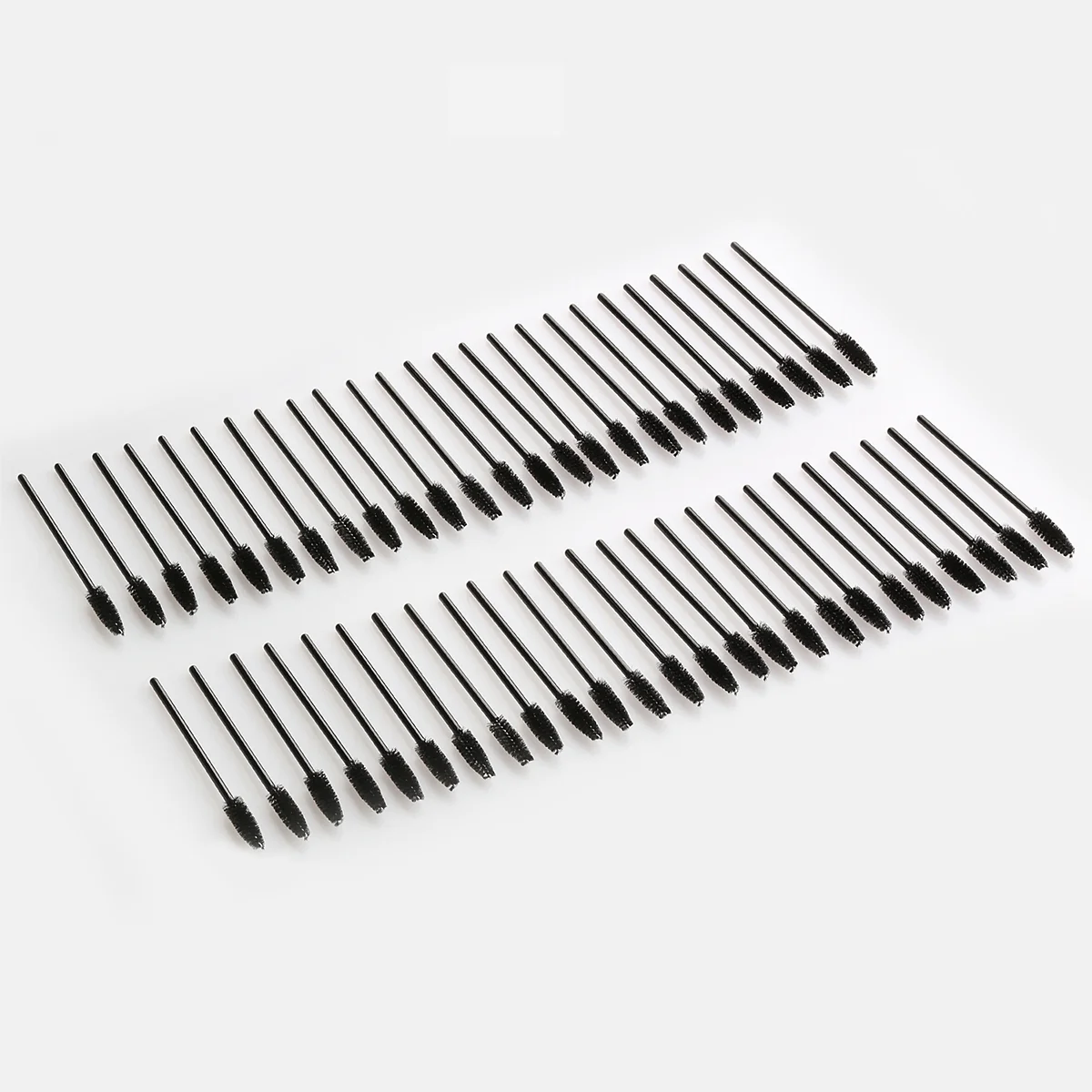 100 Pcs Dense Bristle Eyelash Brushes Black Makeup Mascara Wands Lips Professional Use Daily Safe Convenient