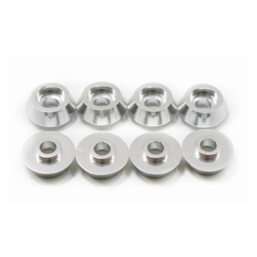 8Pcs Metal Connecting Rod Screw Gasket Shim Washer Rest for C14 C24 C34 C44 MN D90 D91 D99S RC Car,Silver