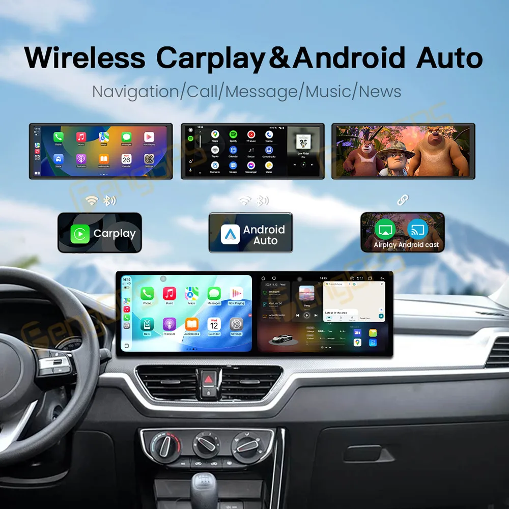 Dual 10.1 Inch Screen Car Radio For Kia Sportage 2018-2019 Android 15 Multimedia Player GPS Navigation Auto DSP Stereo Carplay view 6
