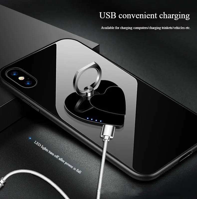 【 Rechargeable 】 Original Heart-Shaped Phone Holder Lighter Subculture Y2k Jirai Kei Light Luxury Niche Lighter