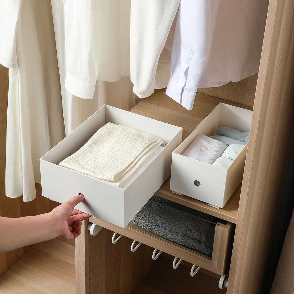 

Drawer Slide HIPS Premium Material Durable Smooth Kitchen Cabinets Wardrobes Self Adhesive Track Punch Free Installation Easy