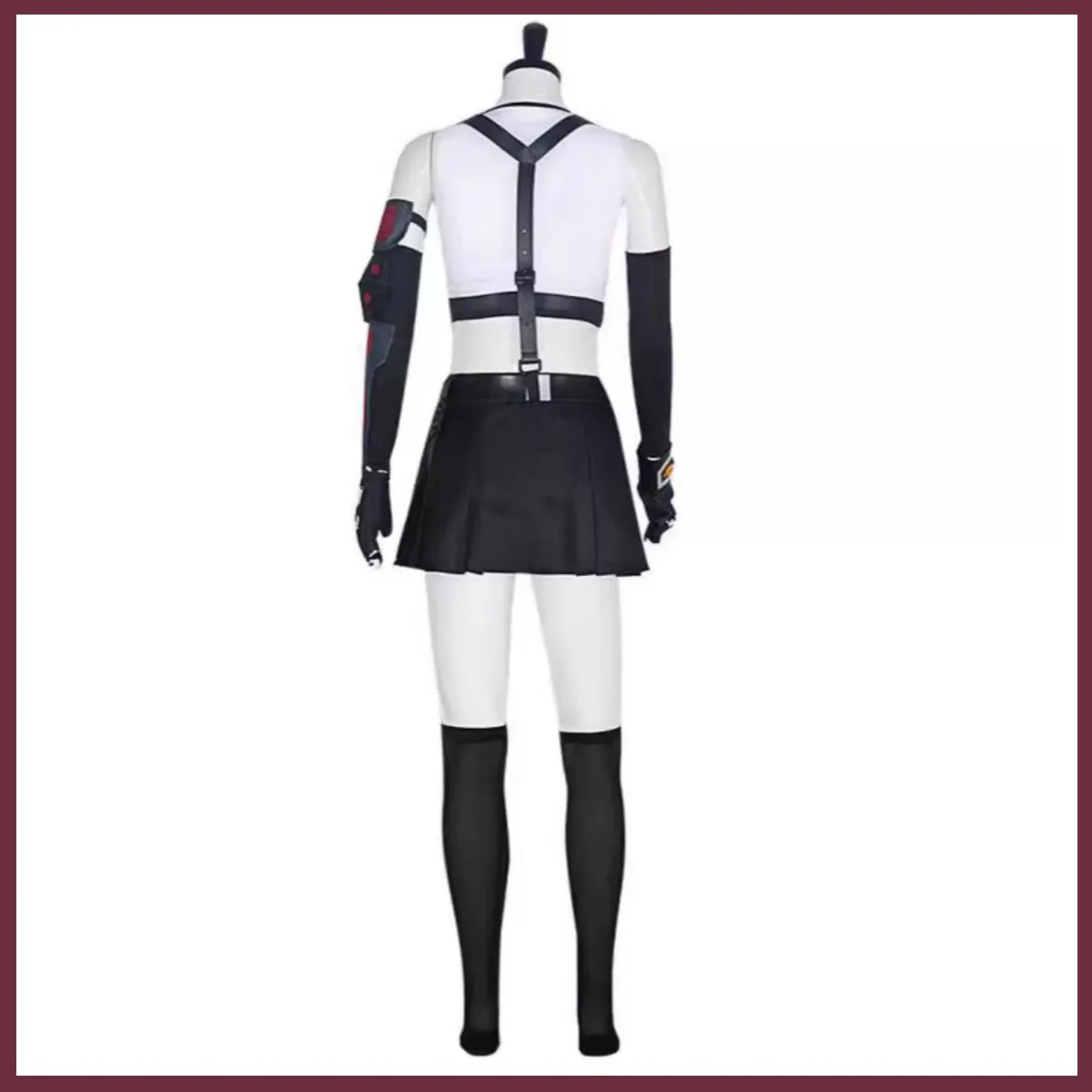 Anime Game Final Fantasy VII Tifa Lockhart Cosplay Costume Wig Skirt Fighting Uniform Shoes Woman Sexy Carnival Halloween Suit